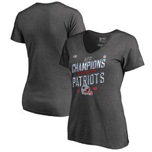 Women's NFL Licensed New England Patriots 2018 AFC Champions Cotton Shirt Large